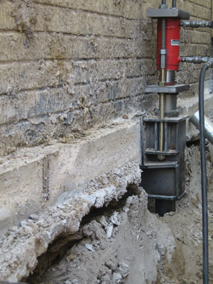 Commercial Push Pier Installation in Hurricane