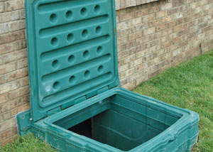 lockable crawl space access door installed in Huntington
