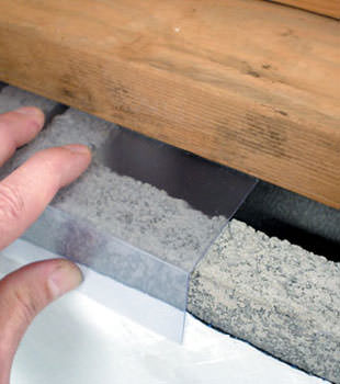 Block wall clear covering for wet crawl spaces in Hurricane