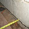 Foundation wall separating from the floor in Barboursville home