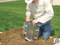 Steel earth anchor assembly installation in Gallipolis.