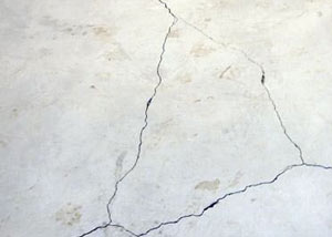 cracks in a slab floor consistent with slab heave in Olive Hill.