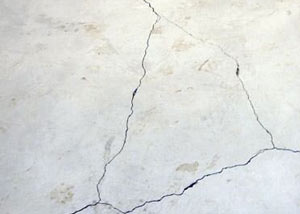 foundation heaving cracks in a slab floor in Portsmouth