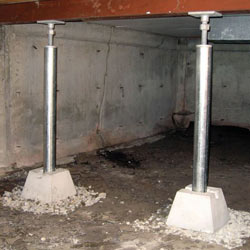 Installed crawl space jack post system in Greenup