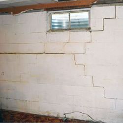 Bowing foundation walls in danger of failure in Chapmanville