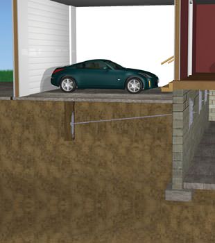 Graphic depiction of a street creep repair in a Proctorville home