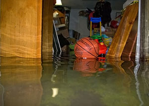 Flooded basement in Saint Albans